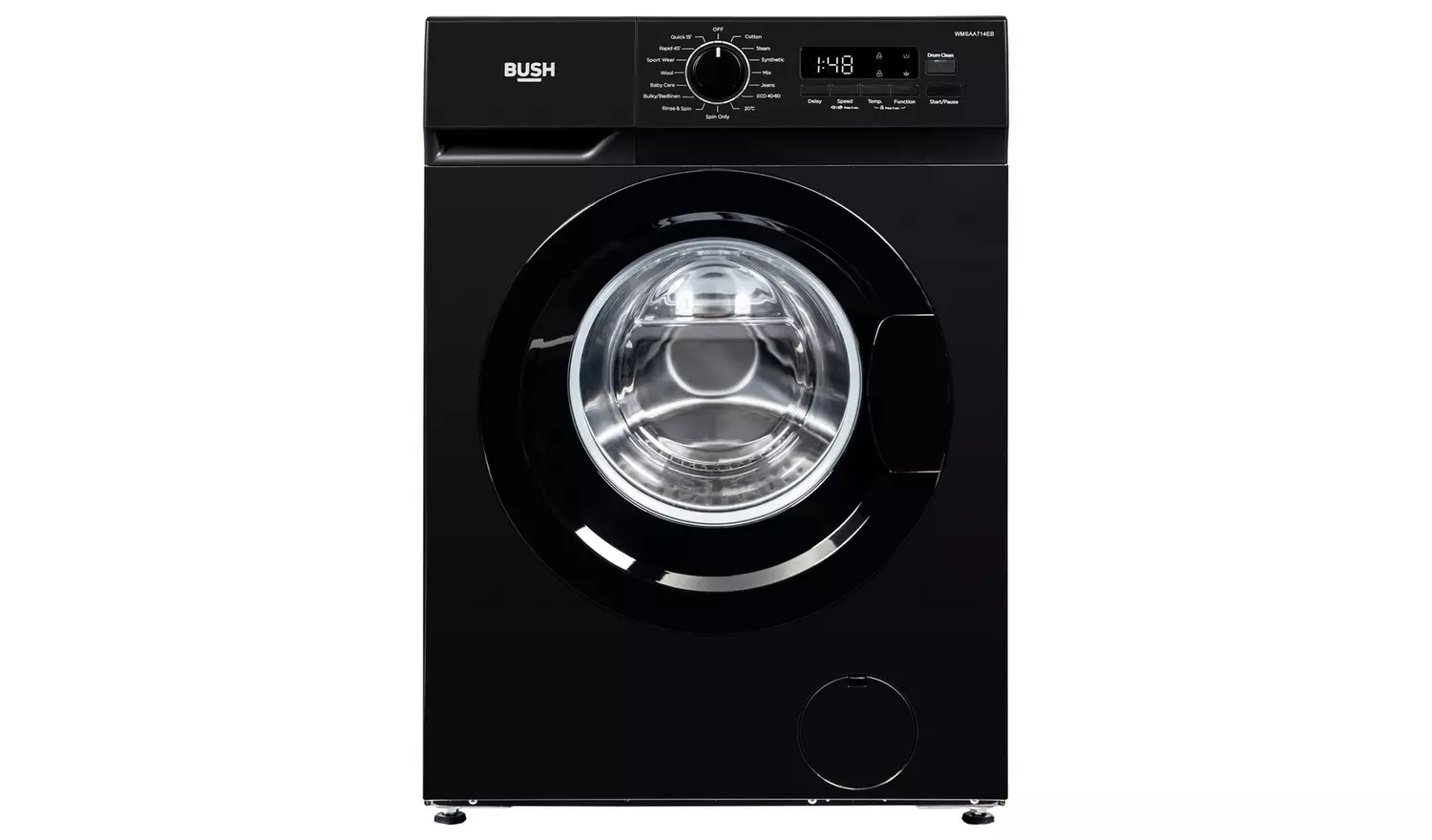Bush WMSAA714EB 7KG 1400 Spin Washing Machine - Black