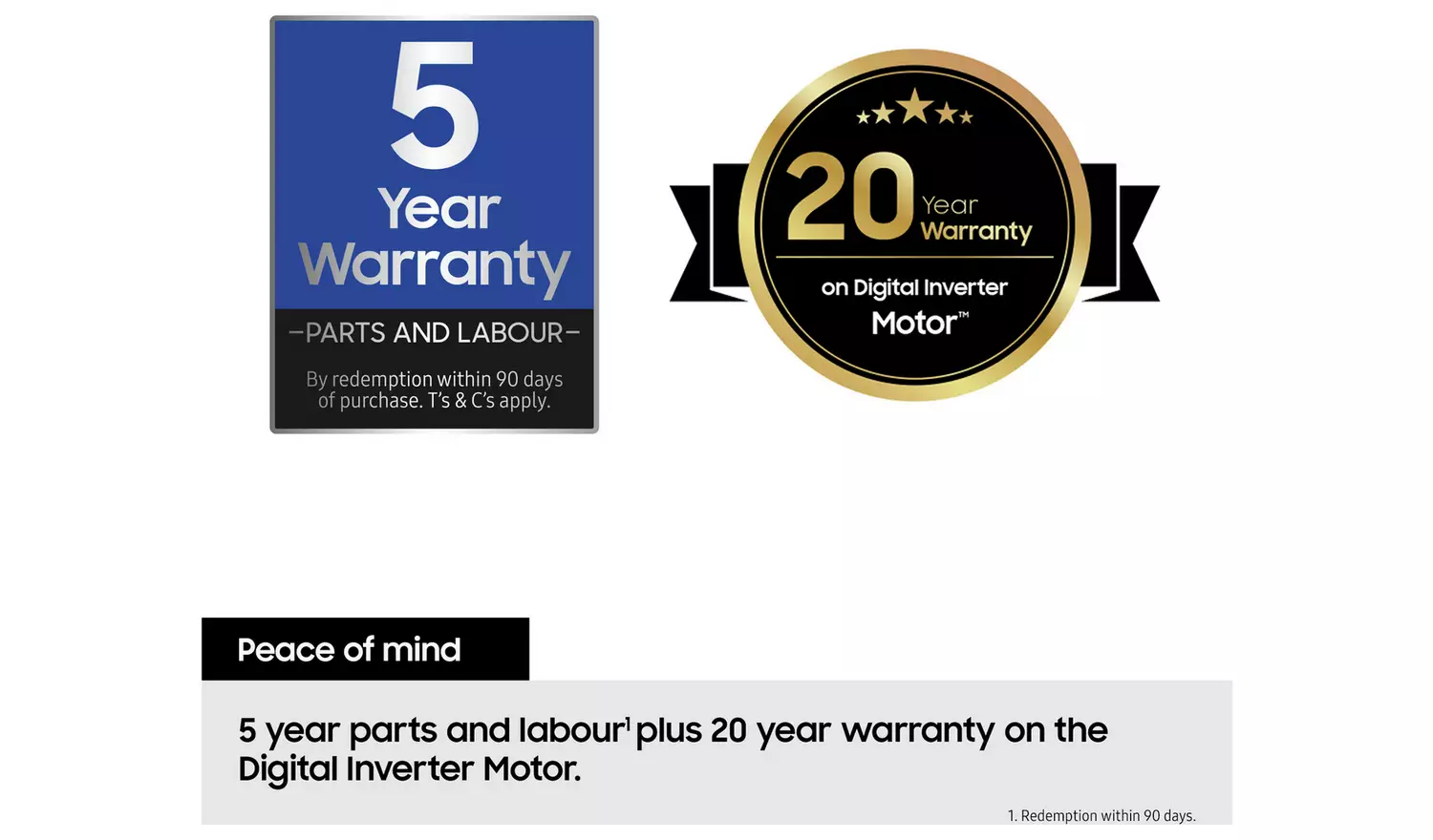 Samsung WW90DG6U25LEU1 9KG 1400 Spin Washing Machine - White