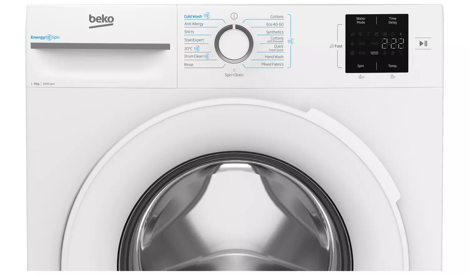 Beko EnergySpin BM3WT3941W 9kg 1400 Washing Machine - White