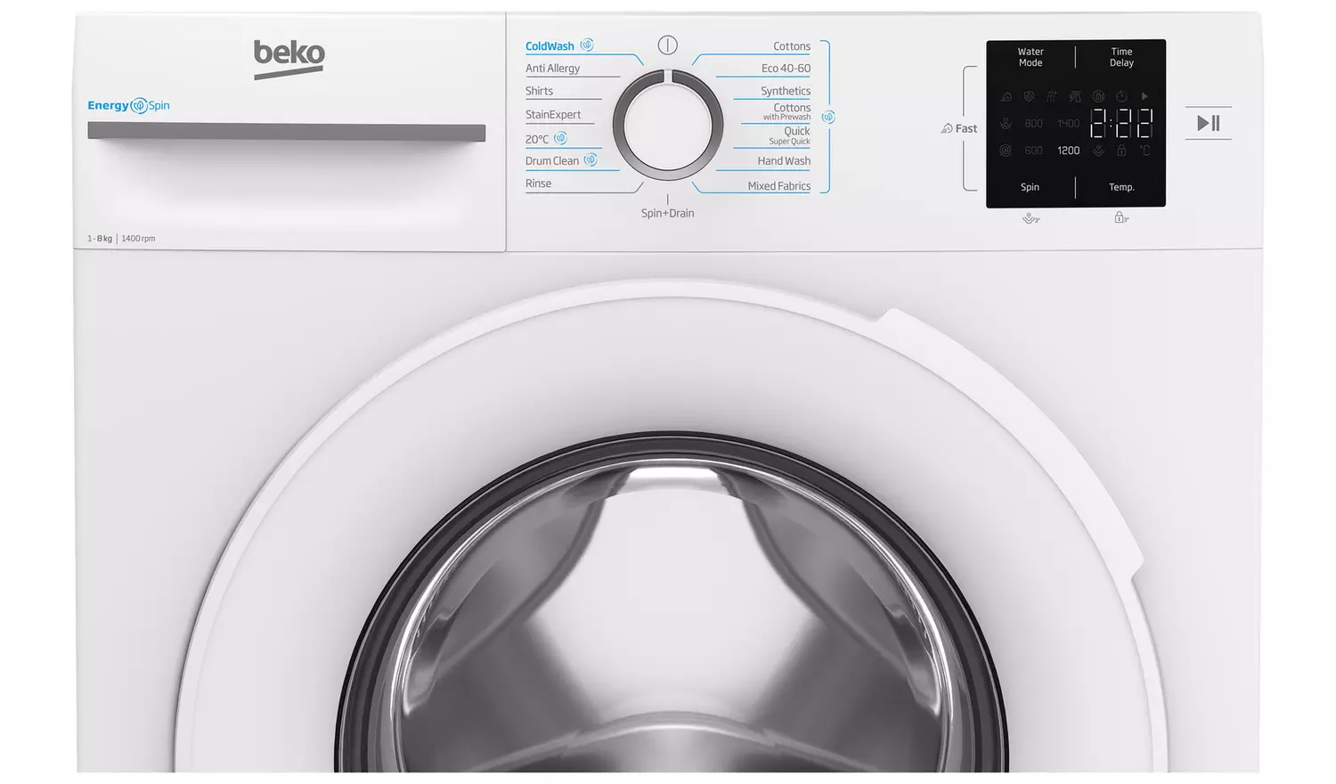 Beko EnergySpin BM3WT3841W 8kg 1400 Washing Machine – White