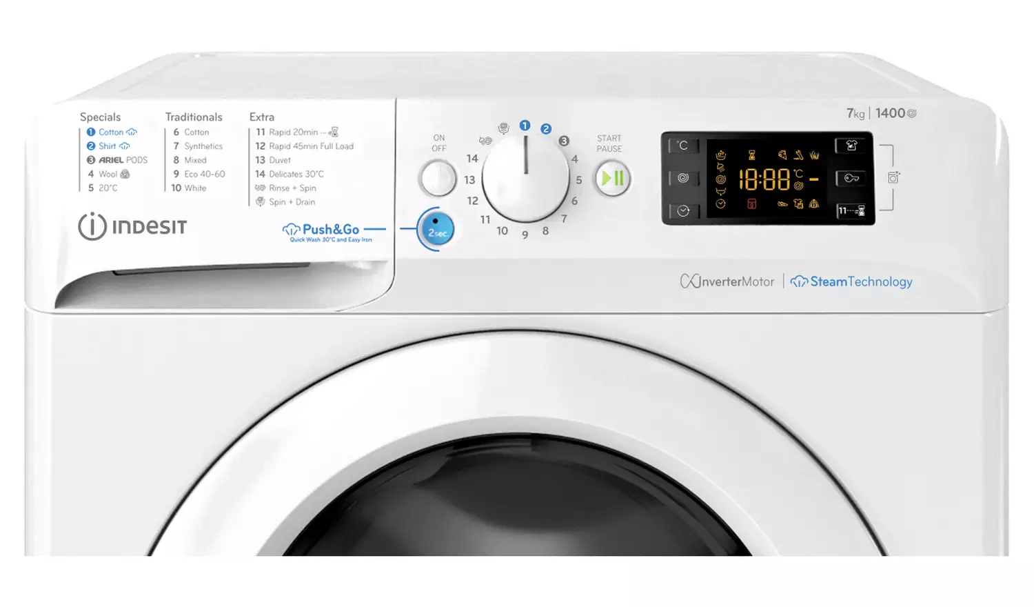 Indesit BWE71496XWVUK 7KG 1400 Spin Washing Machine - White