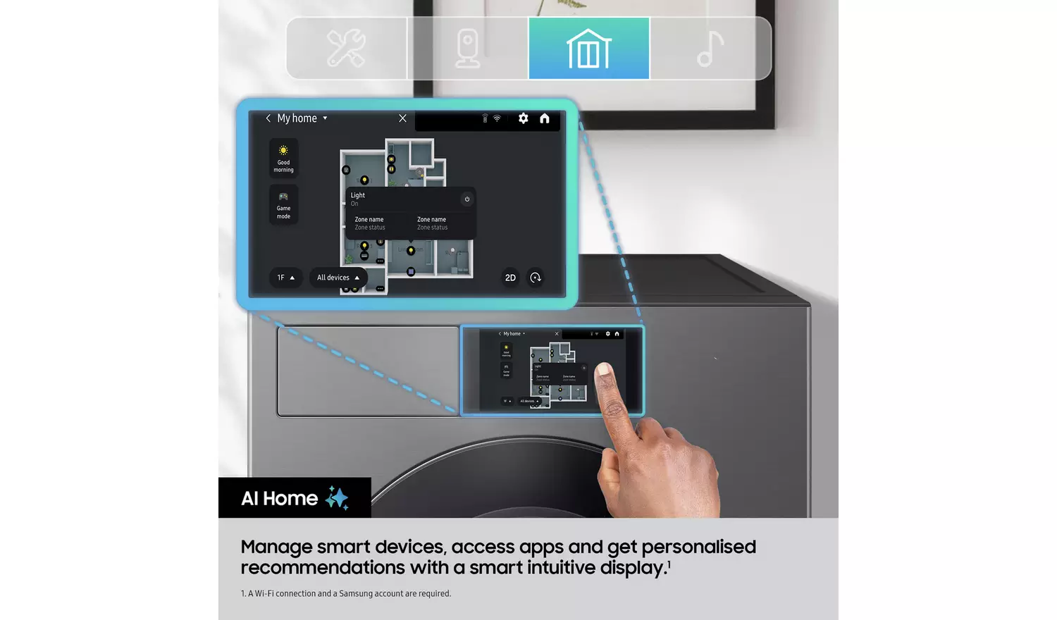 Samsung AI Home WF90F09C4SU1 9KG Washing Machine – Silver