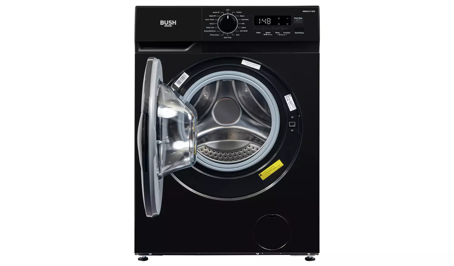 Bush WMSAA714EB 7KG 1400 Spin Washing Machine - Black
