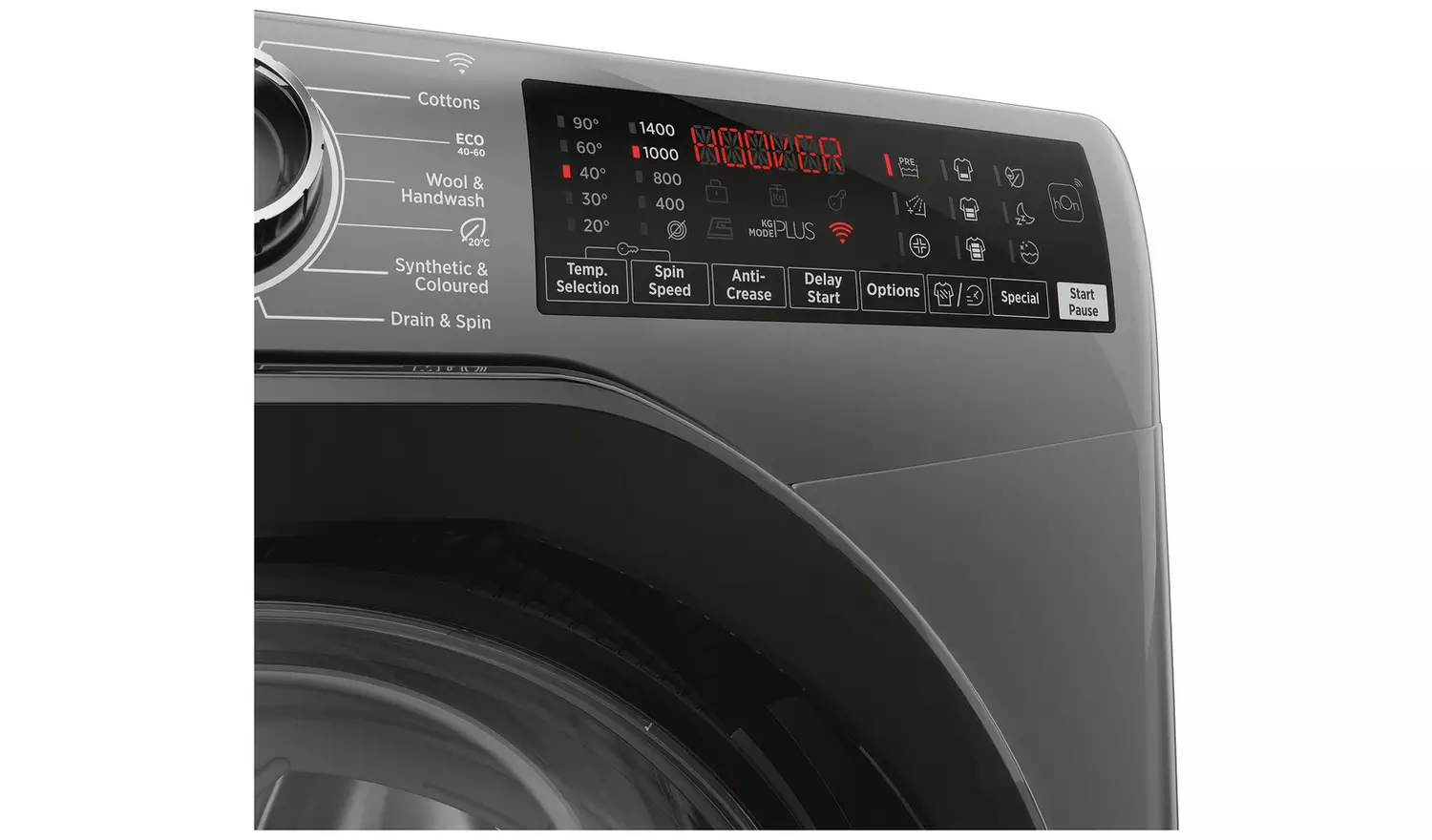 Hoover H3WPS496TAMBR680 9KG 1400 Washing Machine - Graphite