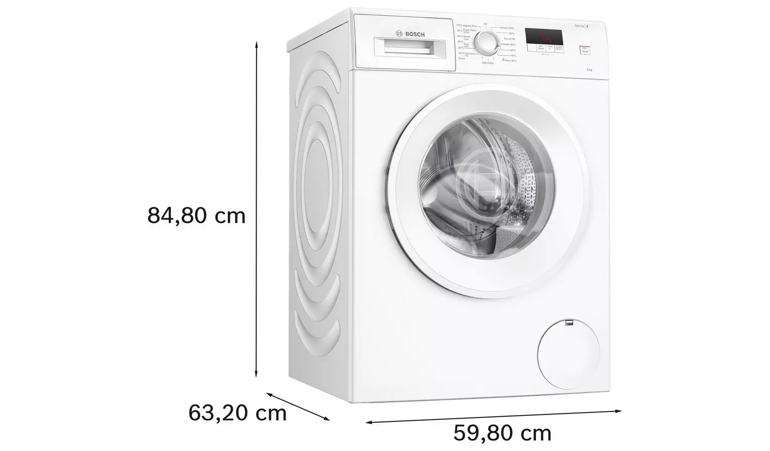 Bosch WGE03408GB 8KG 1400 Spin Washing Machine - White