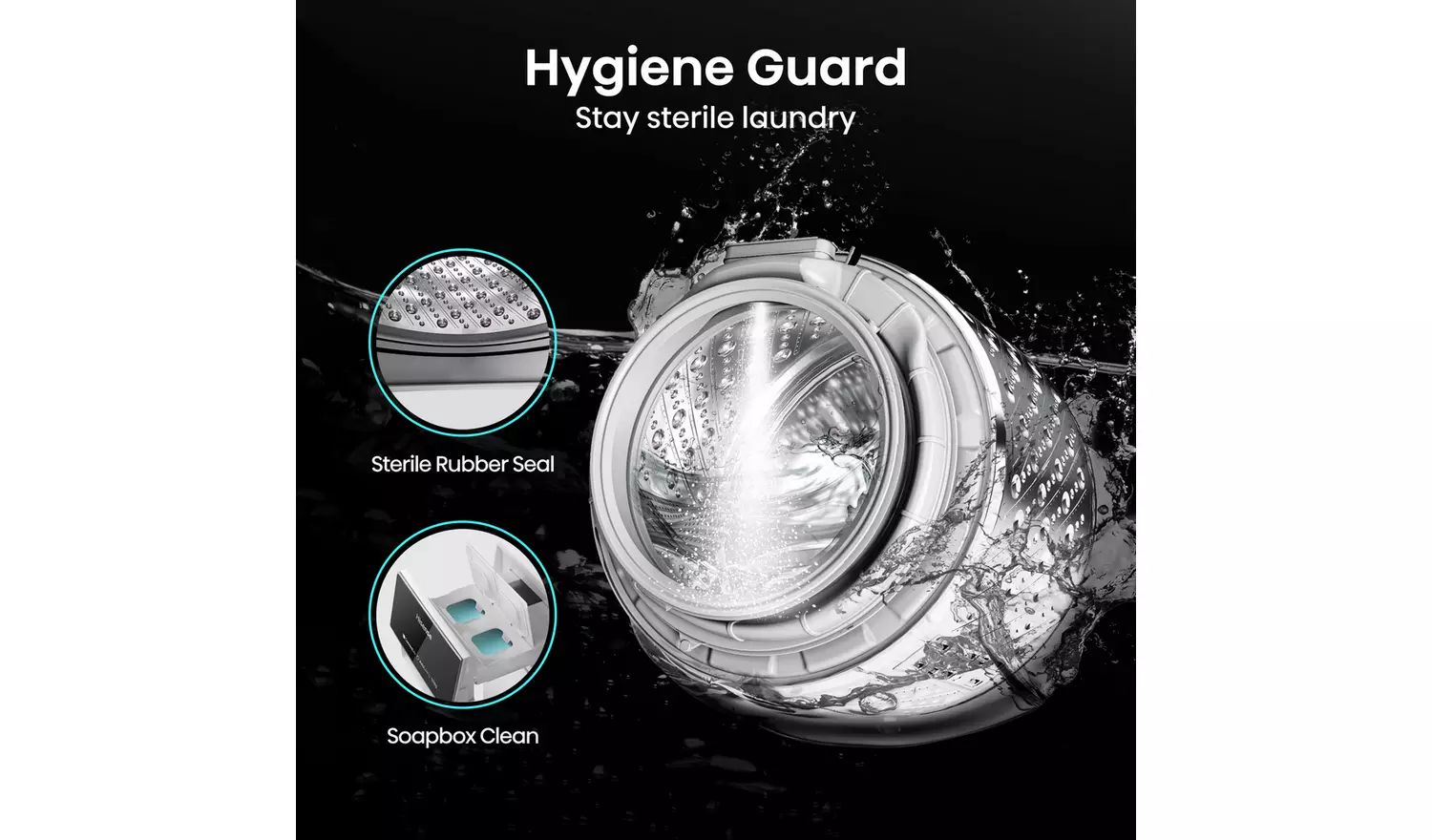 Hisense WF5S1245BB 12KG 1400 Spin Washing Machine- Black