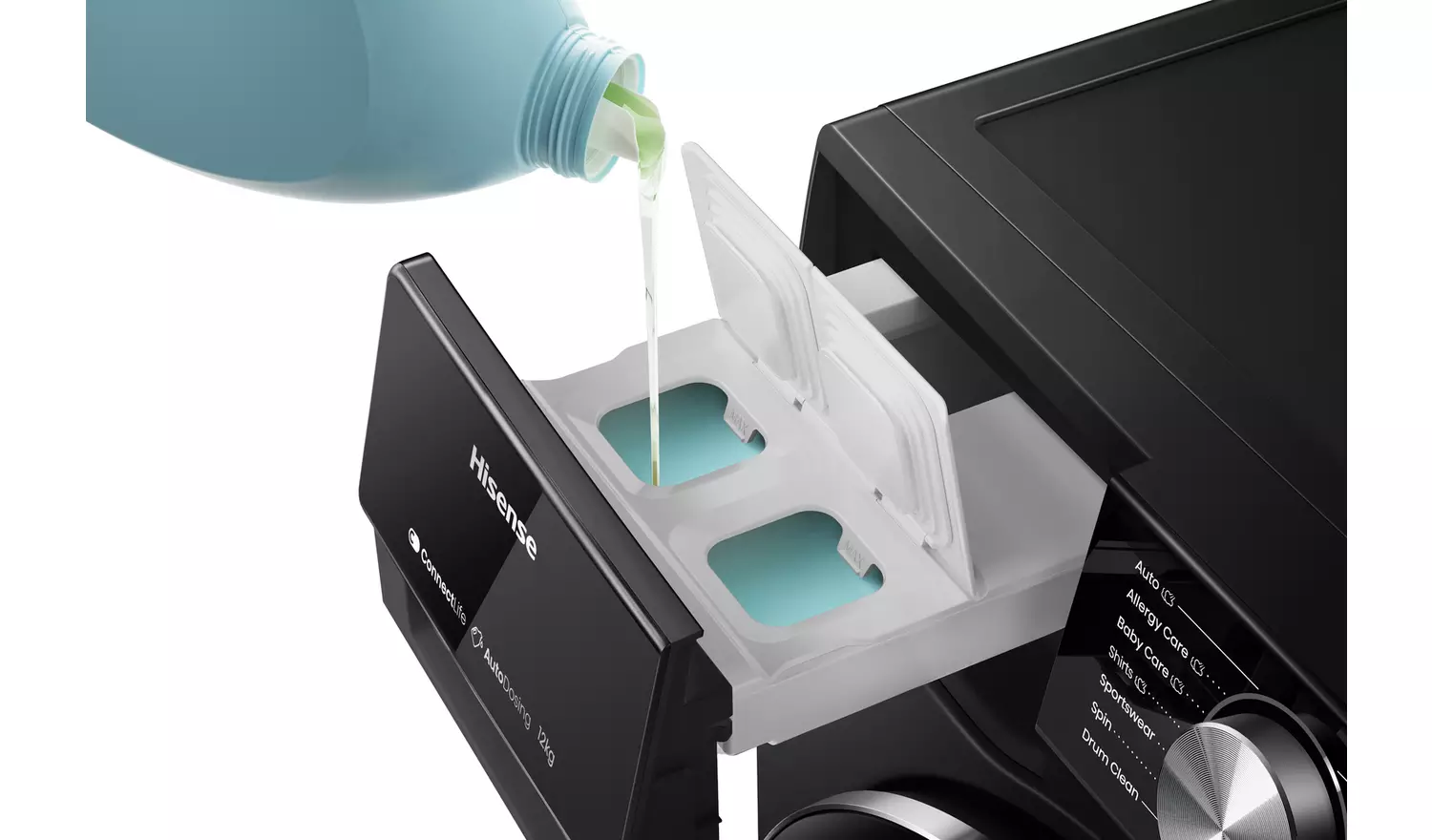 Hisense WF5S1245BB 12KG 1400 Spin Washing Machine- Black