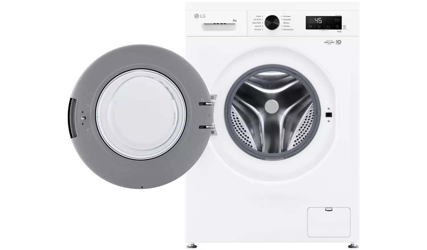 LG F4X1008NWK 8KG 1400 Spin Washing Machine - White