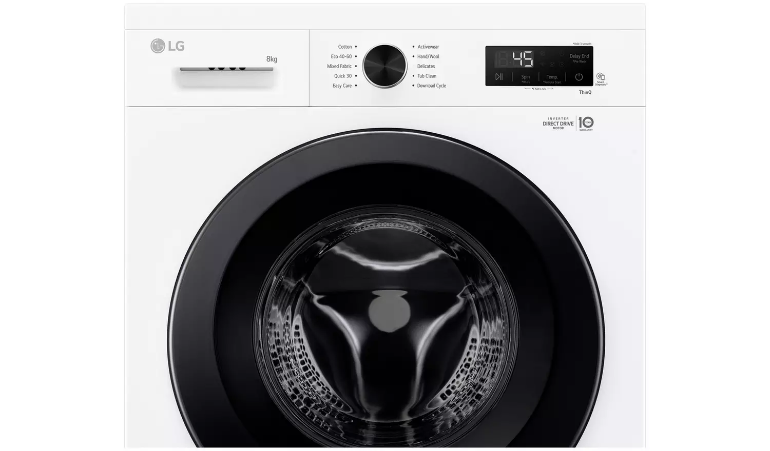 LG F4X1008NWK 8KG 1400 Spin Washing Machine - White