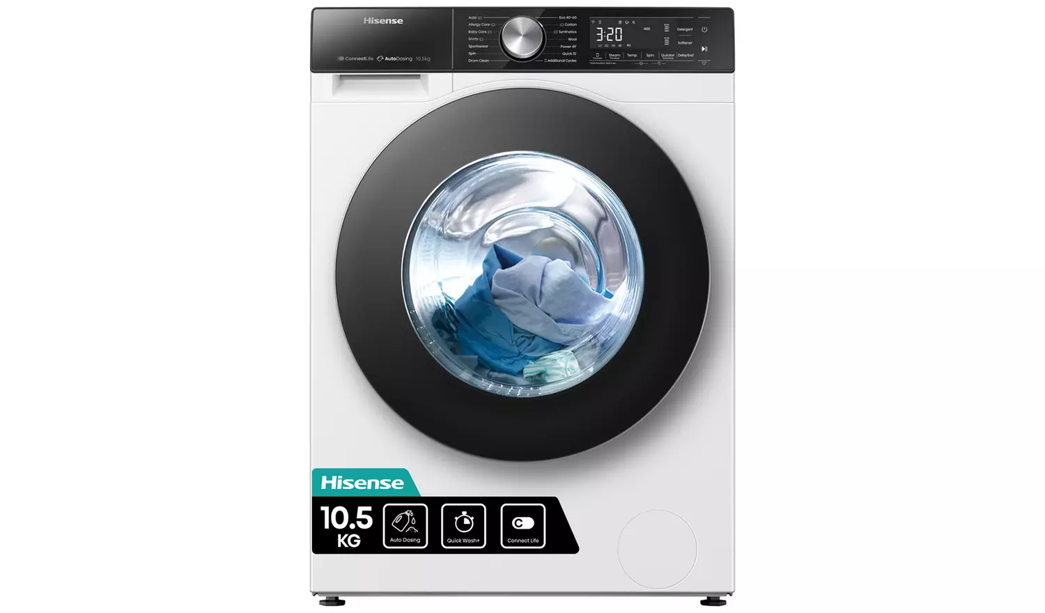 Hisense WF5S1045BW 10.5KG 1400 Spin Washing Machine - White