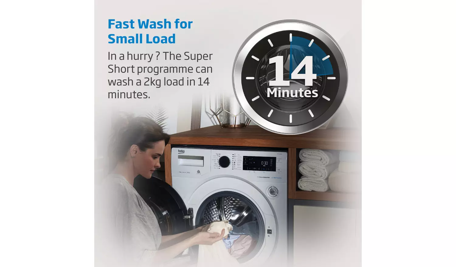 Beko WTIK72111 7KG 1200 Spin Integrated Washing Machine