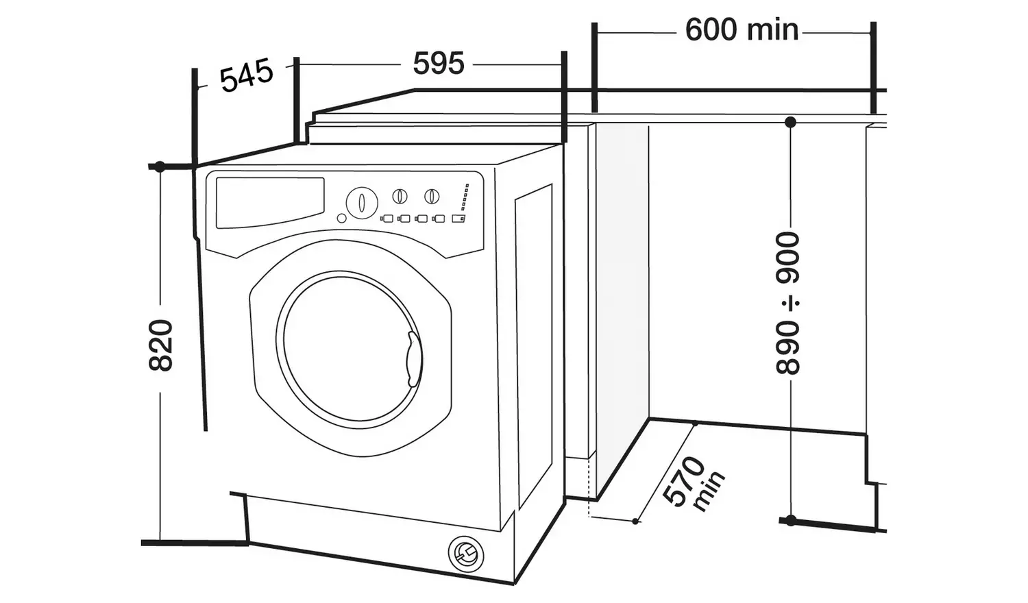 Indesit BIWMIL71252 7KG 1200 Spin Washing Machine - White