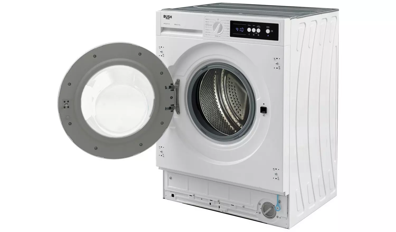 Bush WMSAEINT712W 7KG 1200 Spin Integrated Washing Machine