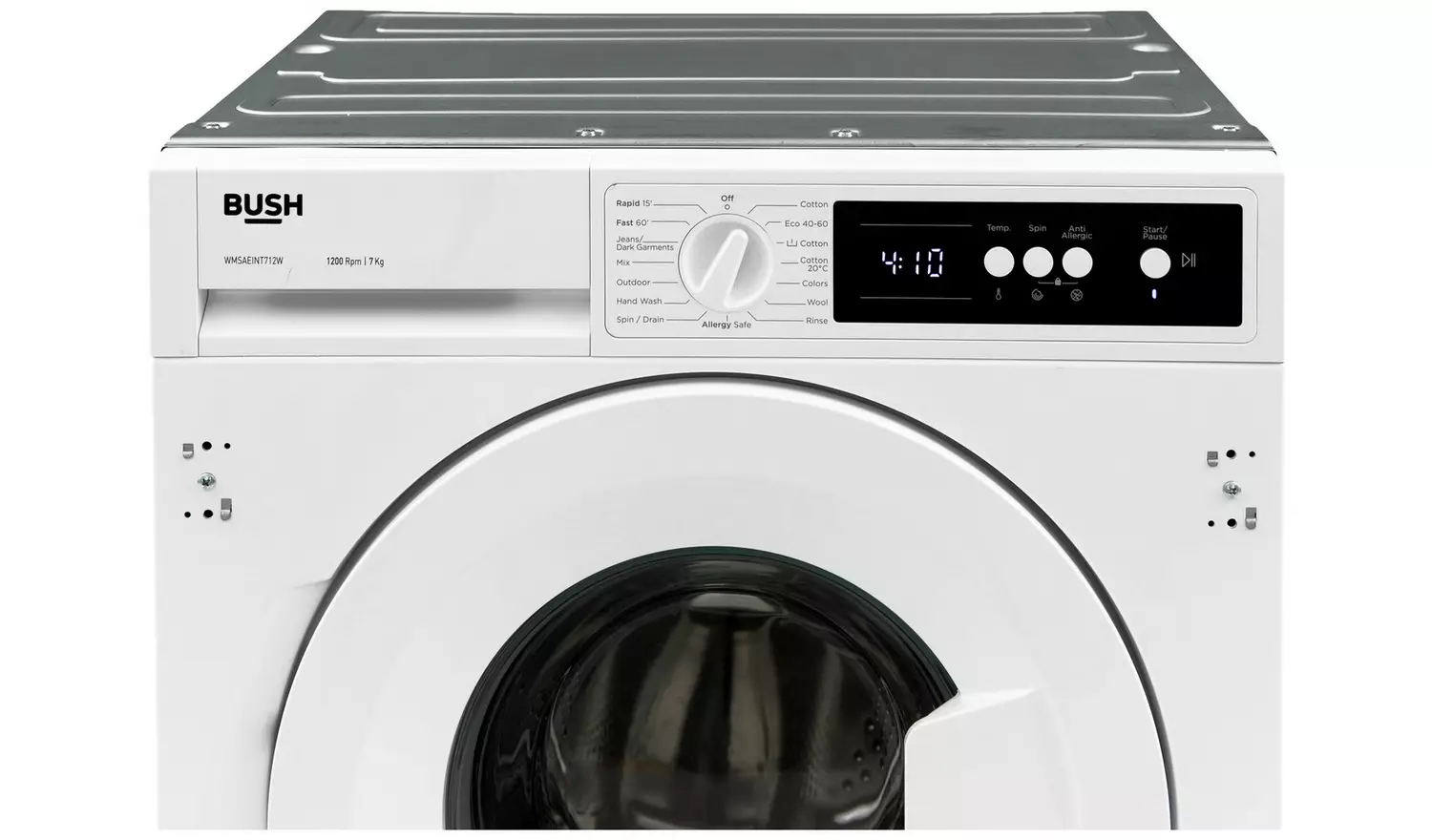 Bush WMSAEINT712W 7KG 1200 Spin Integrated Washing Machine