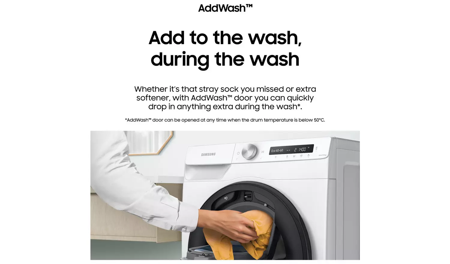 Samsung AI Energy WW90T554DAN 9kg Washing Machine - Graphite