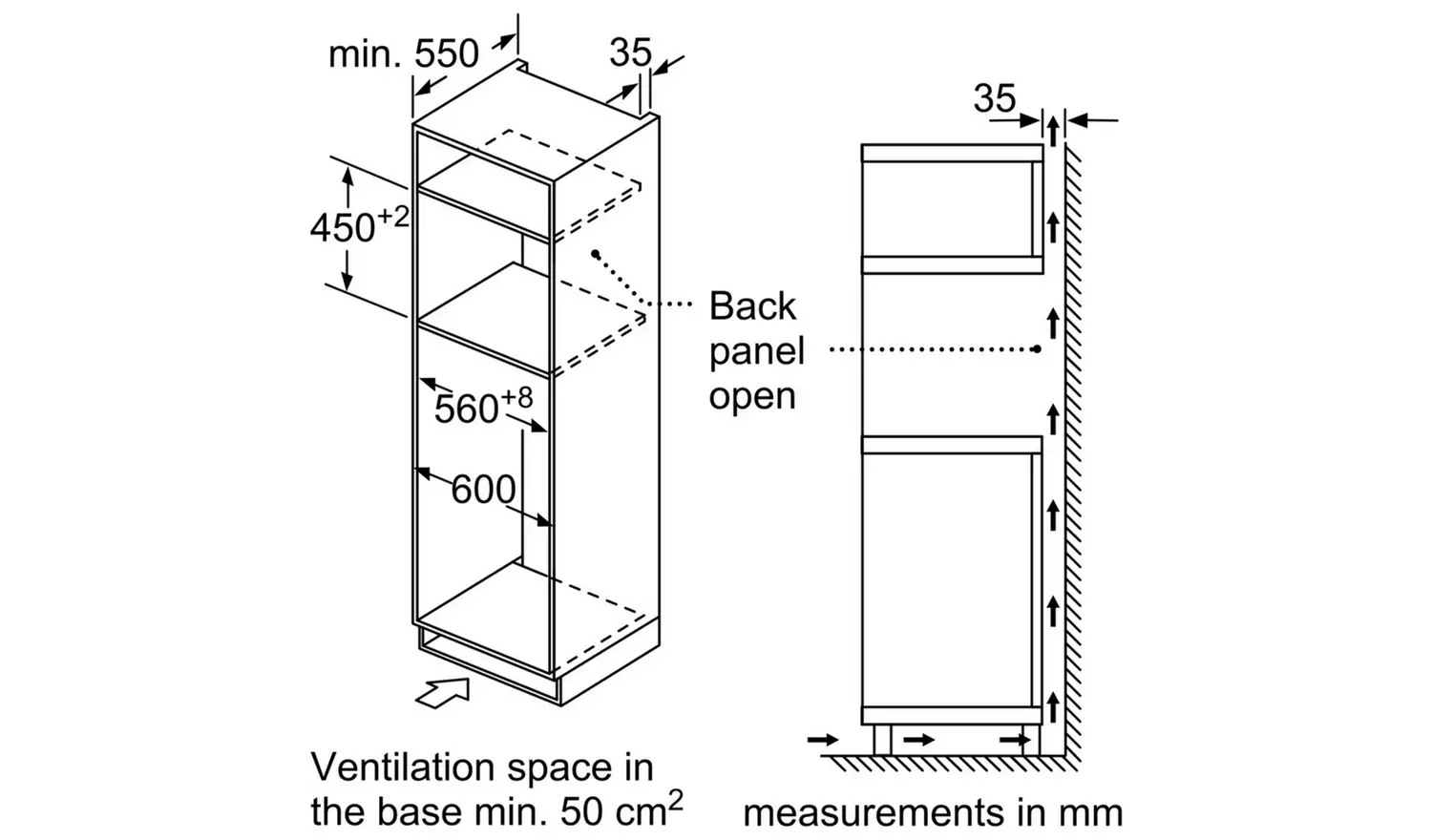 Bosch CMA583MS0B Built In Combination Microwave - Silver