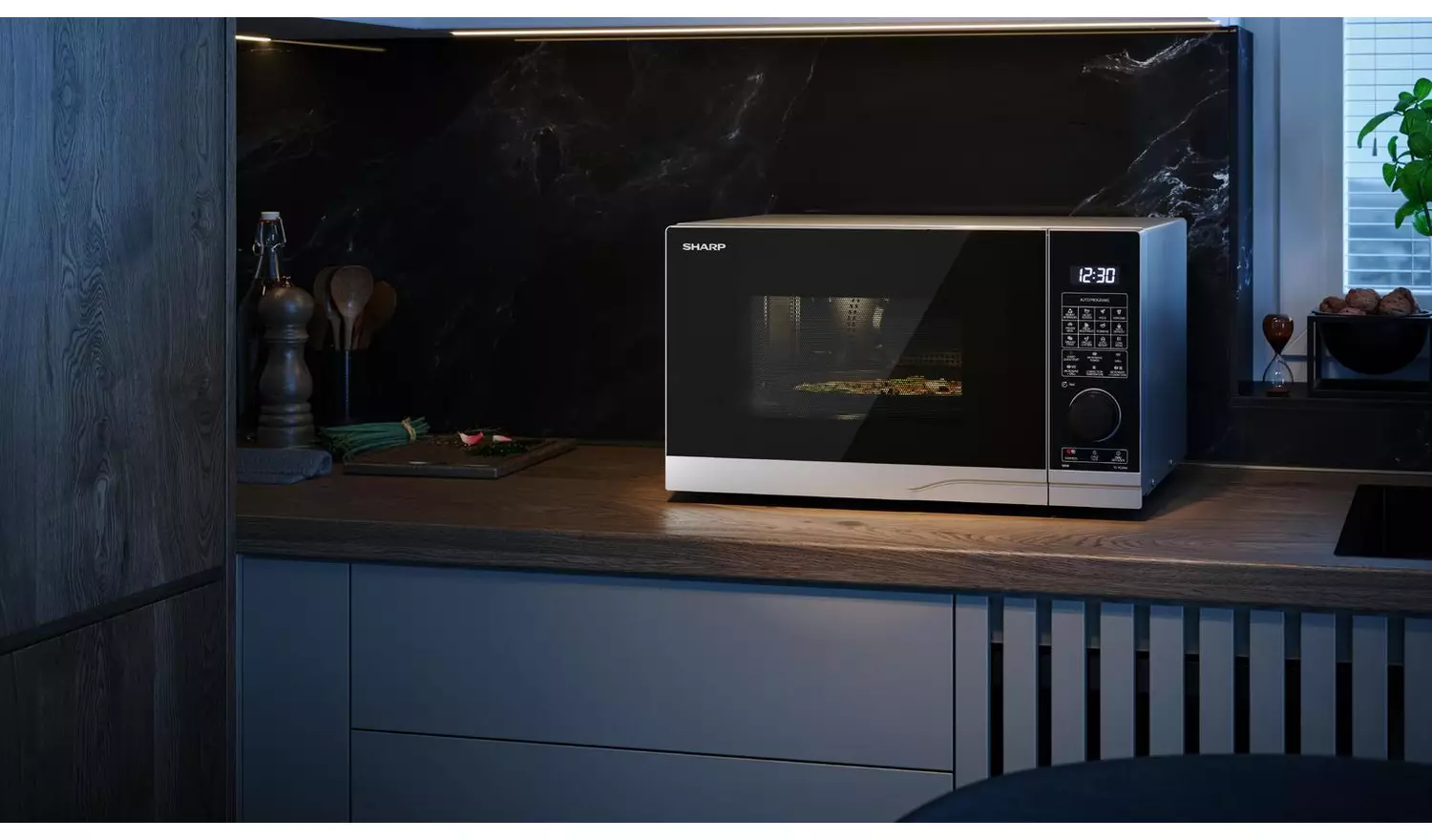 Sharp 900W Combination Microwave YC-PC284AU-S - Silver