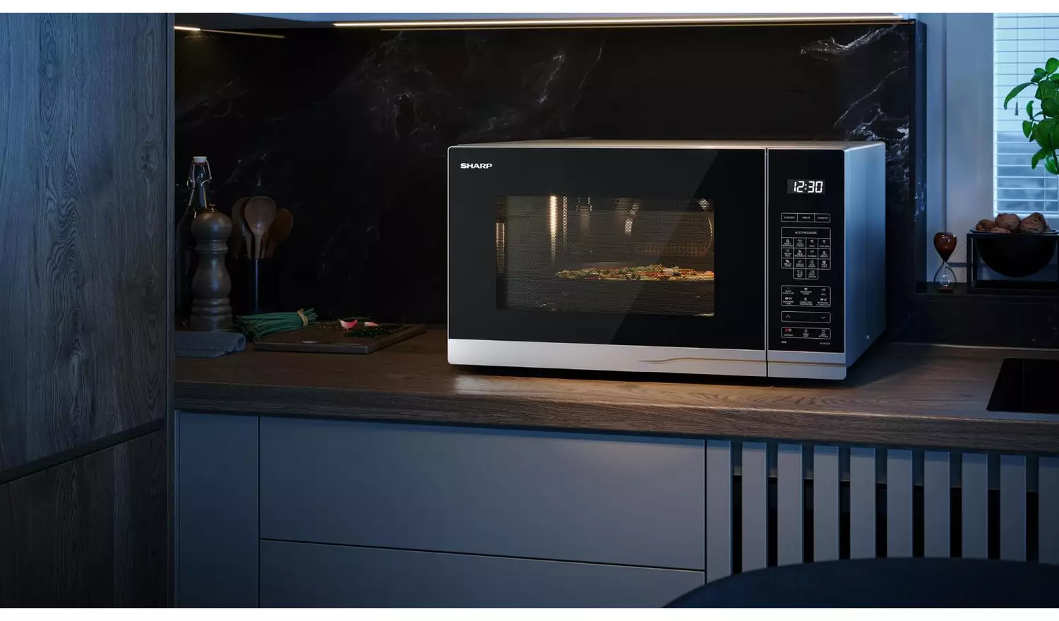 Sharp 1000W Combination Microwave YC-PC322AU-S - Silver