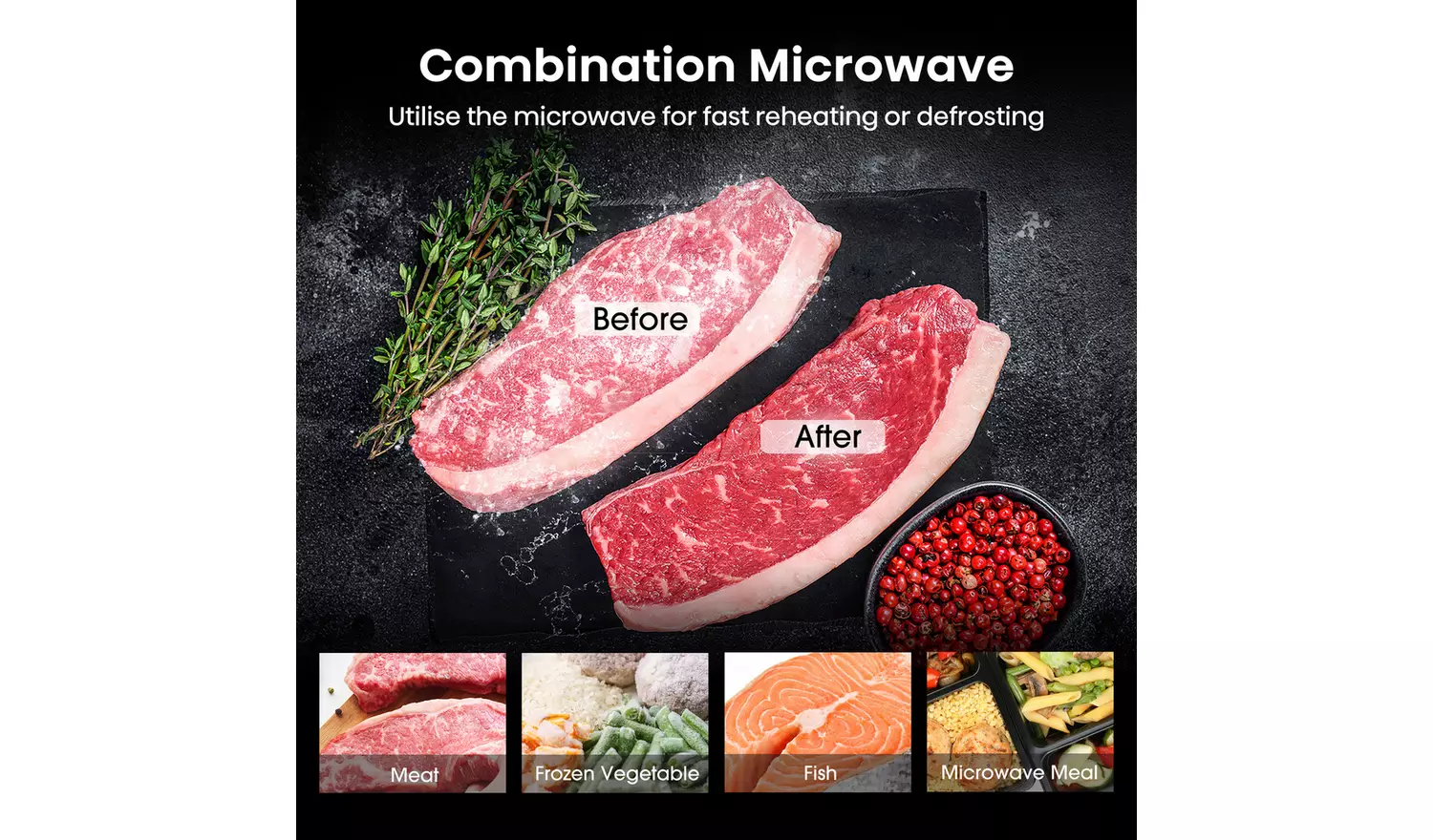 Hisense BIM45342ADBGUK 1000W Built In Combination Microwave