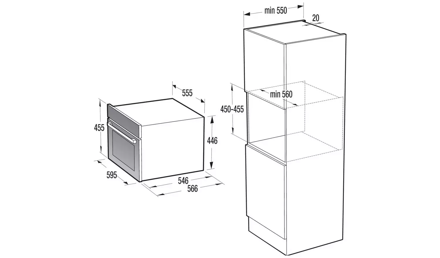 Hisense BIM45342ADBGUK 1000W Built In Combination Microwave