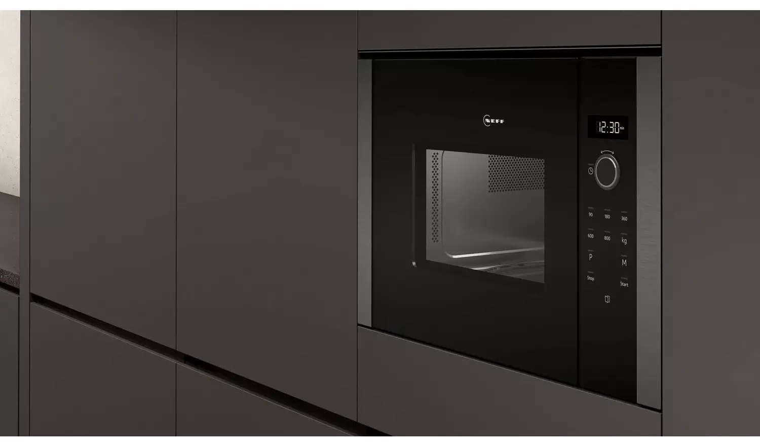 Neff HLAWD23G0B 800W Built In Microwave - Graphite Grey