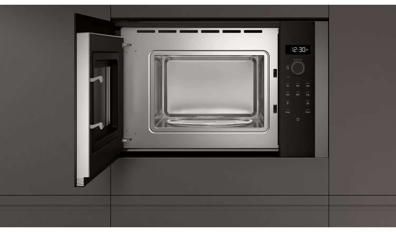 Neff HLAWD23G0B 800W Built In Microwave - Graphite Grey