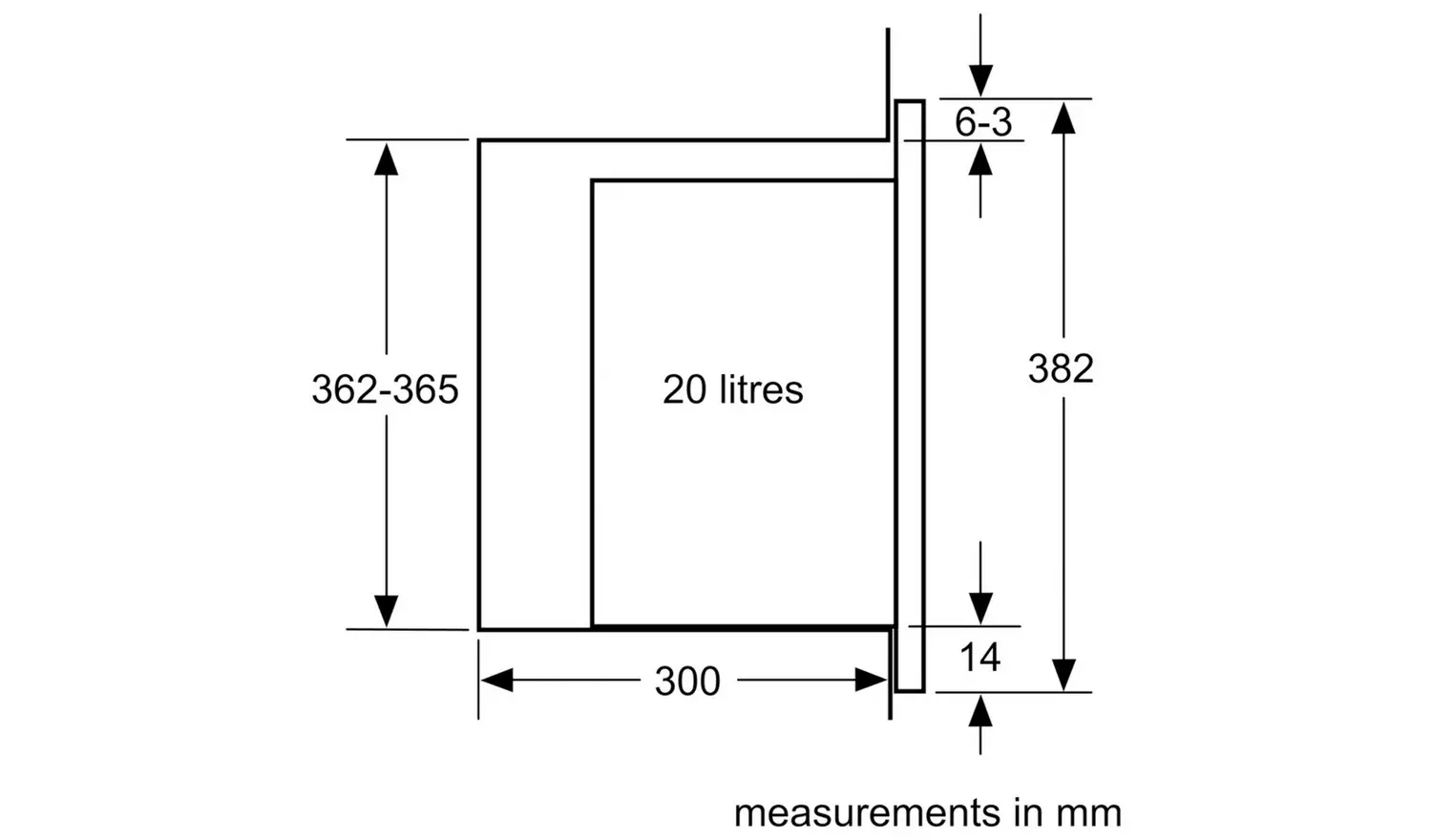 Neff HLAWD23G0B 800W Built In Microwave - Graphite Grey