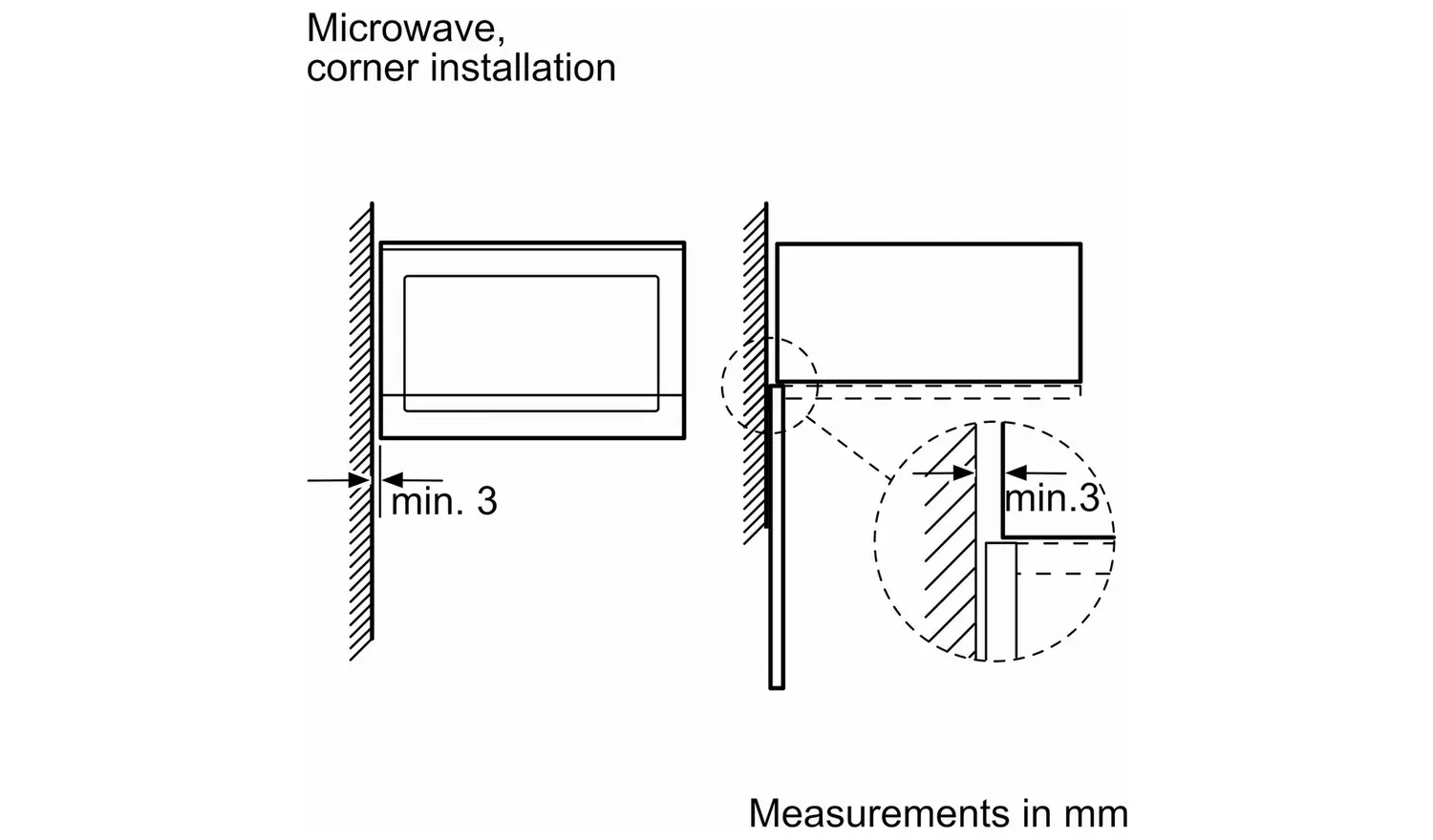 Neff HLAWD23G0B 800W Built In Microwave - Graphite Grey