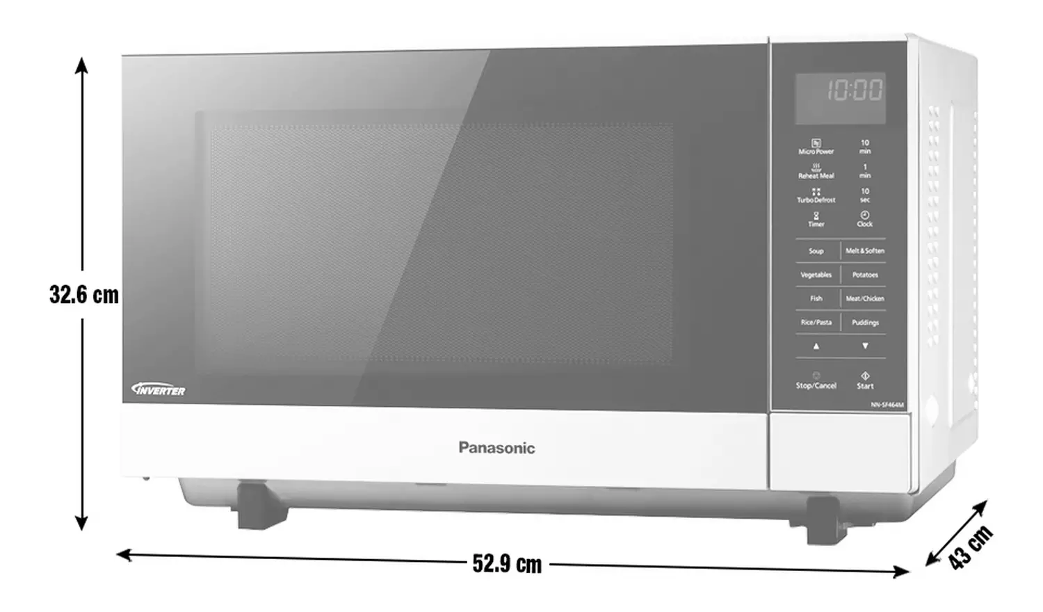 Panasonic 1000W Standard Flatbed Microwave NN-SF464M Silver