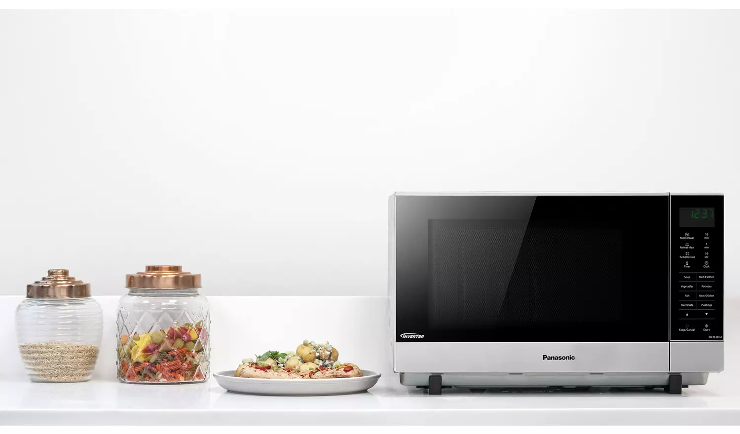 Panasonic 1000W Standard Flatbed Microwave NN-SF464M Silver