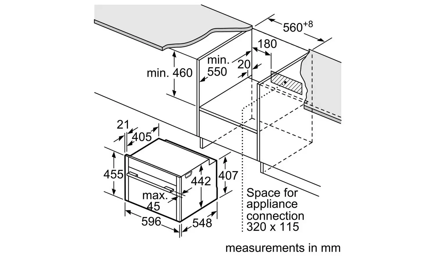 Neff N70 C24MR21G0B 900W Built In Combination Microwave
