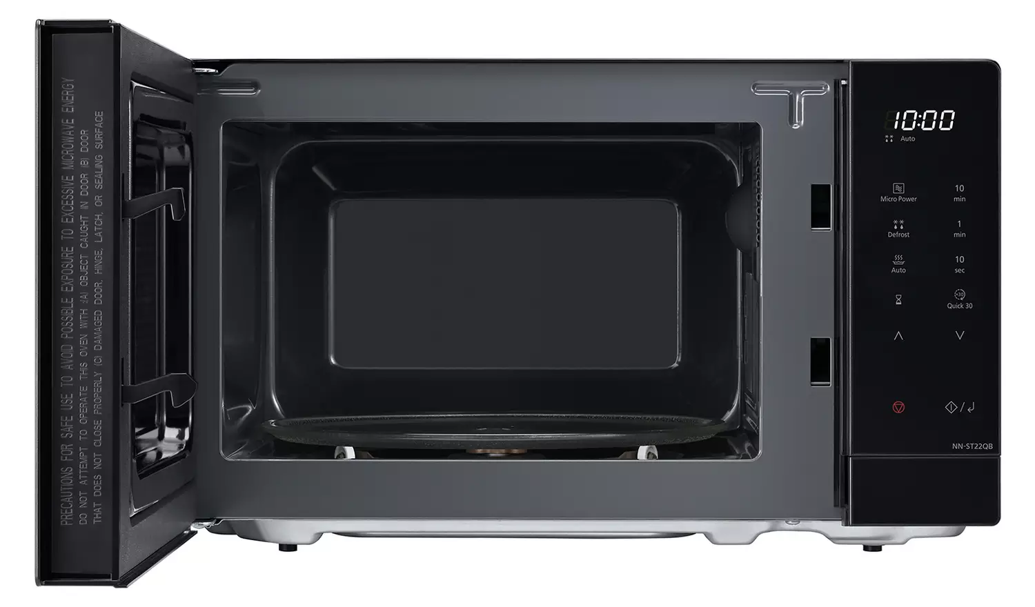 Panasonic NN-ST22QBBPQ 20L 800W Standard Microwave - Black