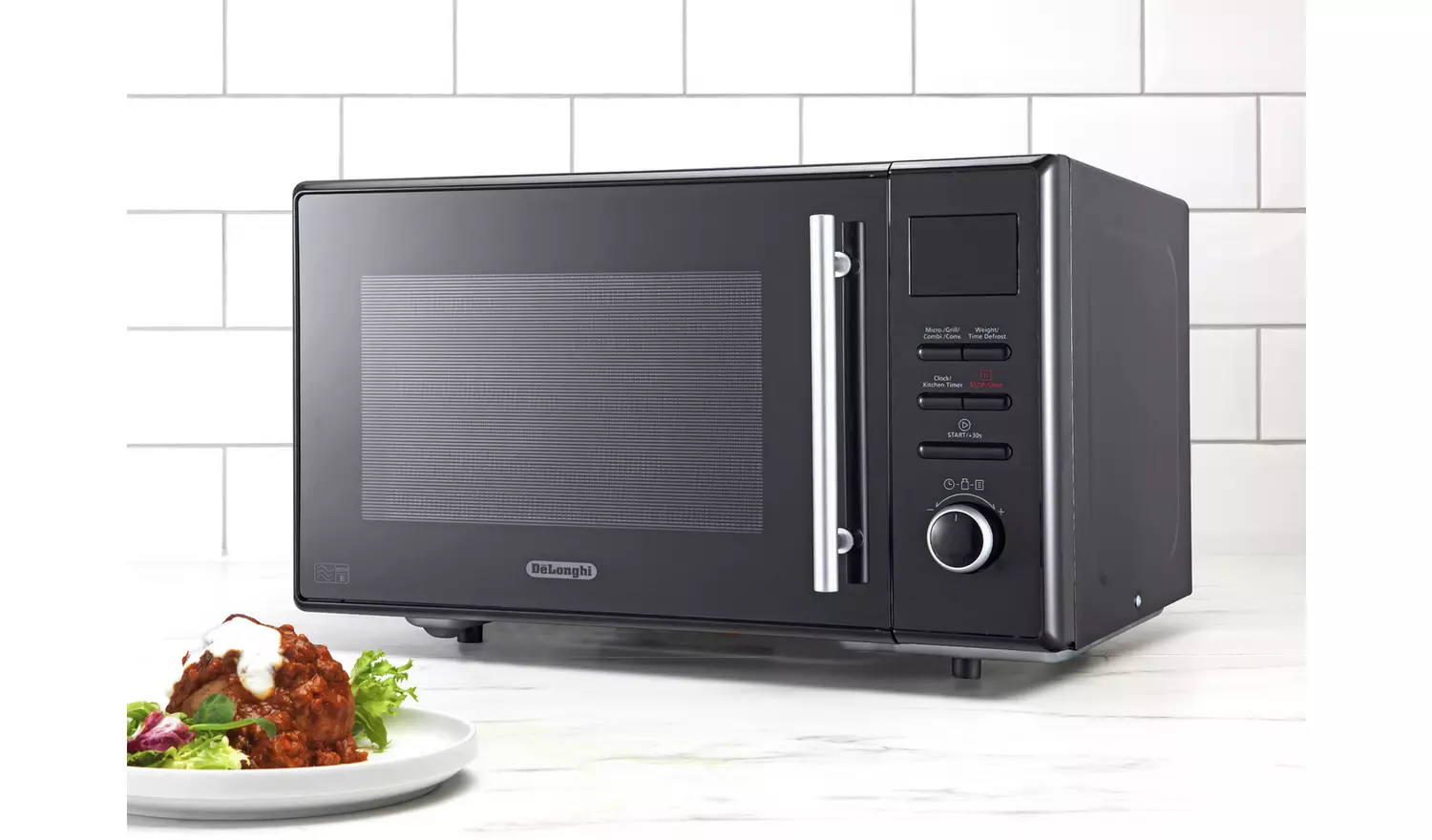 De'Longhi 900W Enamel Cavity Combination Microwave - Black