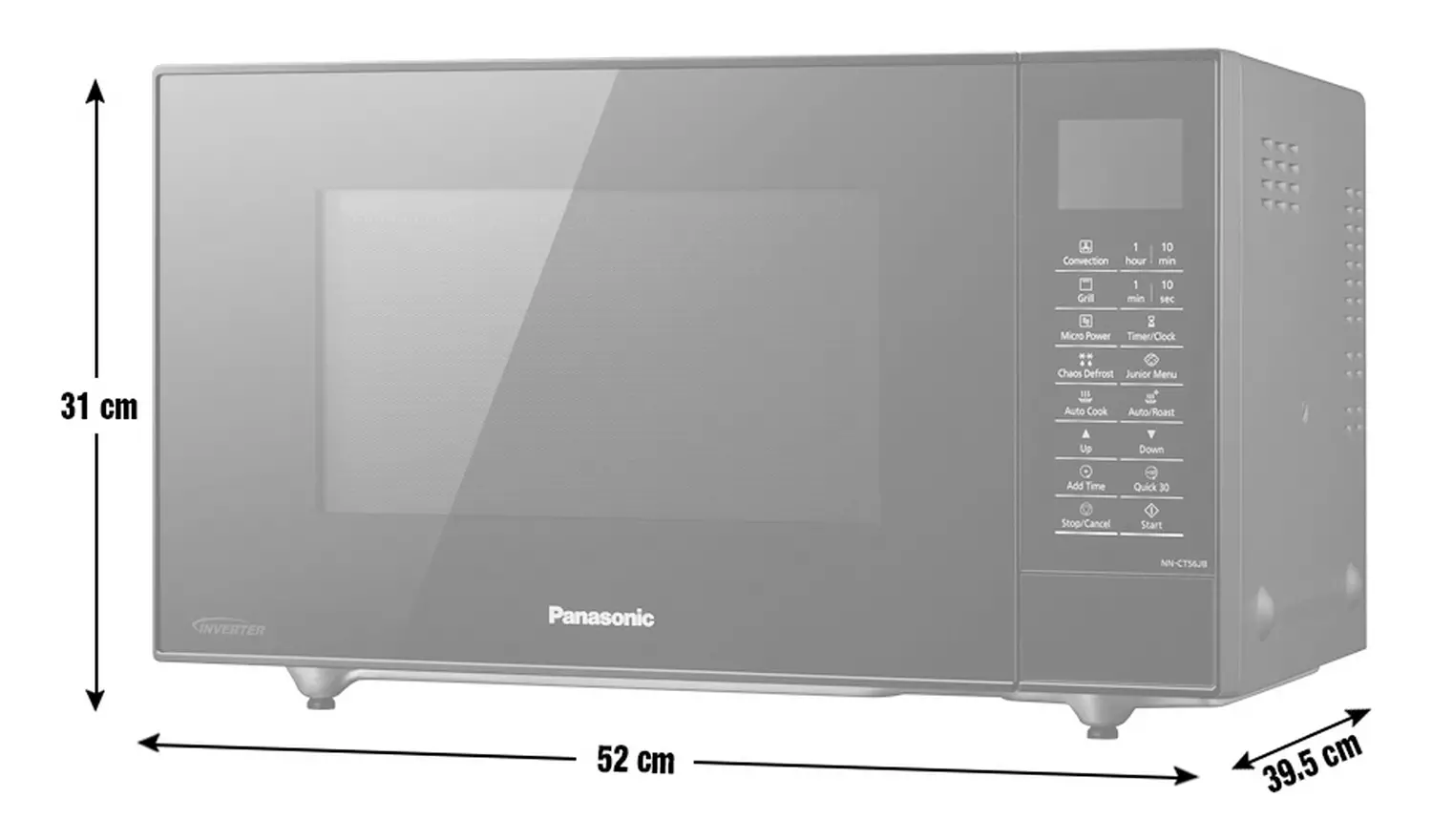 Panasonic 1000W Combination Microwave Oven 27L NN-CT56 Black