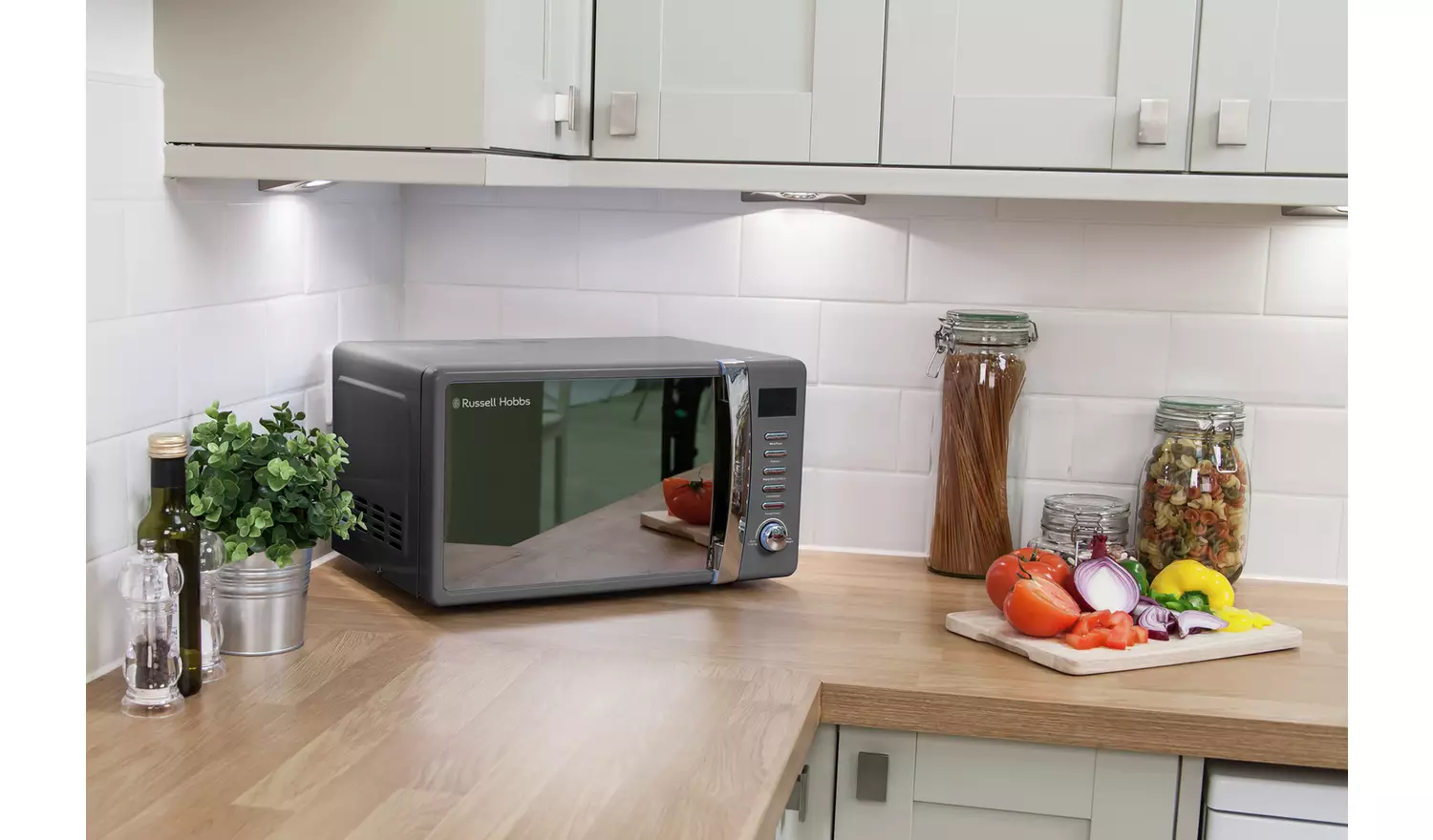 Russell Hobbs Worcester 700W Standard Microwave - Grey