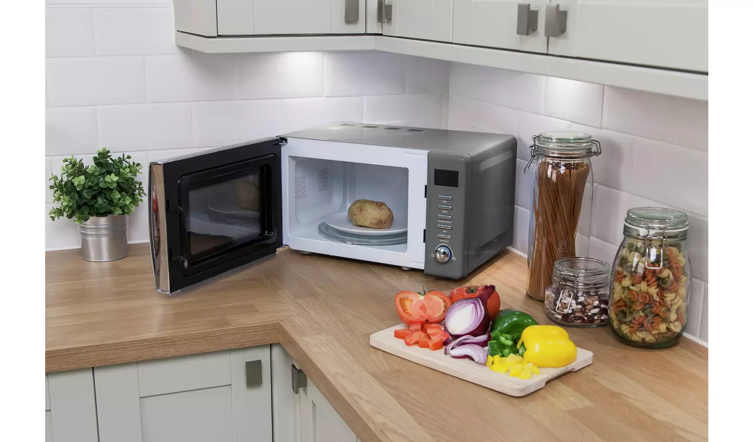 Russell Hobbs Worcester 700W Standard Microwave - Grey