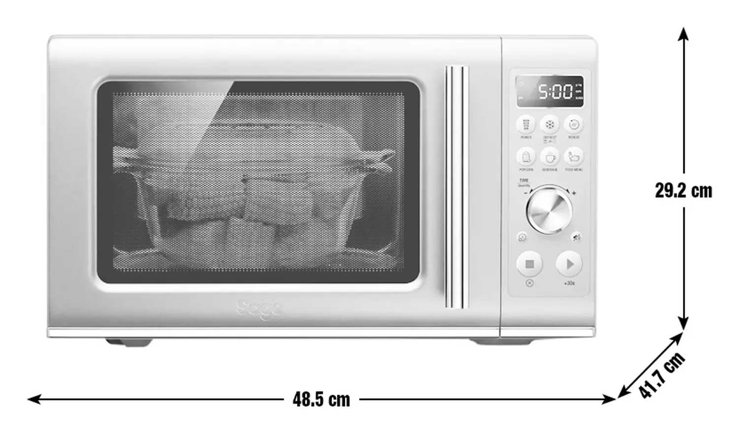 Sage 800W Standard Microwave SMO650SIL4GEU1 - Silver