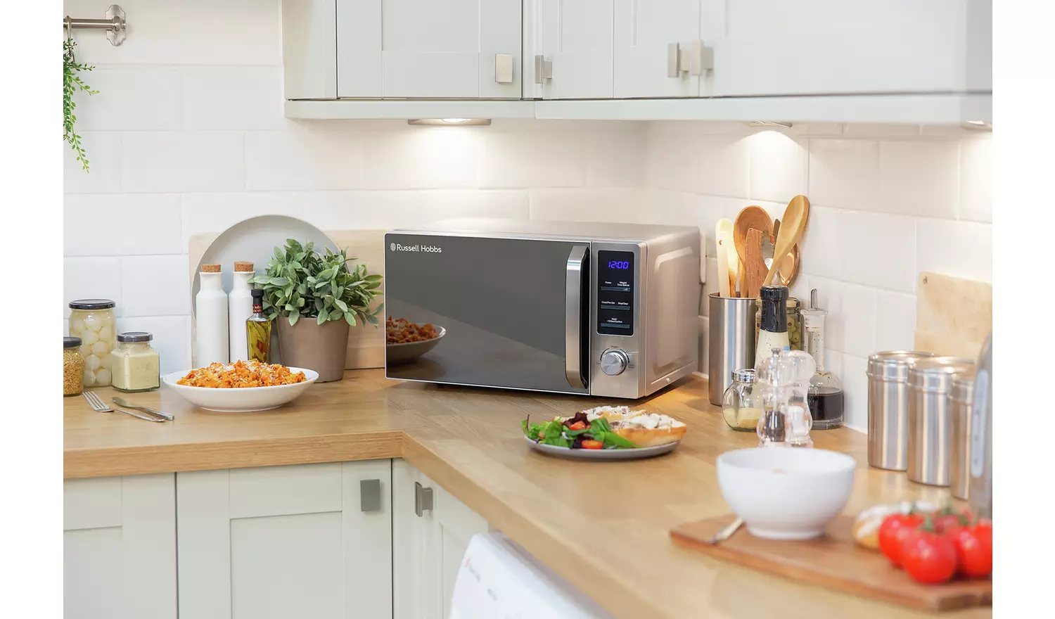 Russell Hobbs Buckingham 800W Compact Microwave - S/Steel