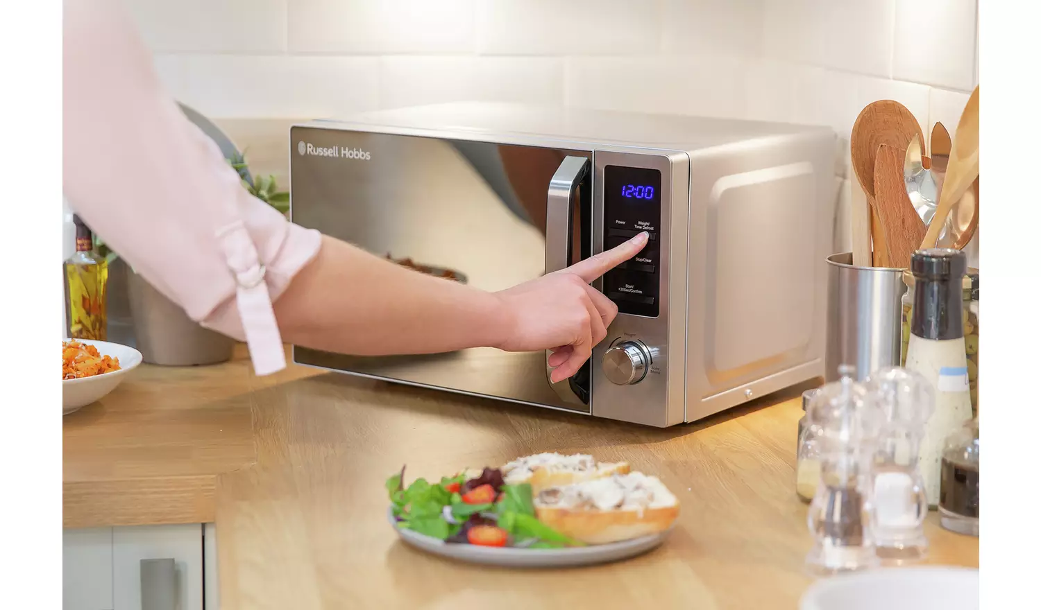 Russell Hobbs Buckingham 800W Compact Microwave - S/Steel