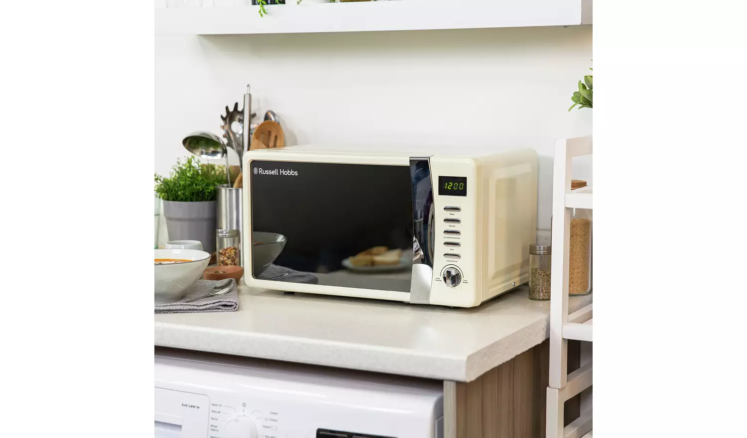 Russell Hobbs Worcester 700W Standard Microwave - Cream