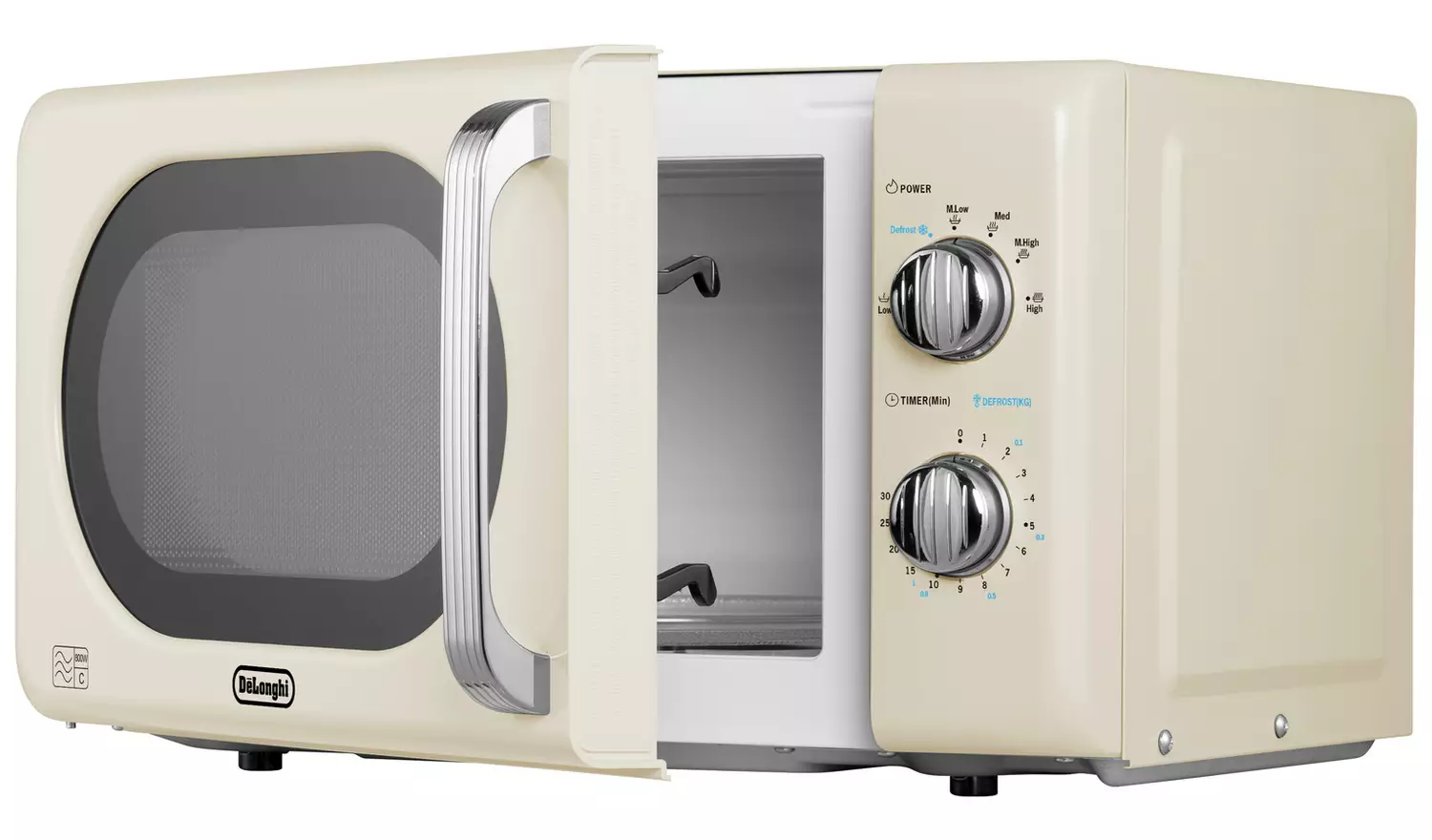 De'Longhi Argento Flora 800W Standard Microwave - Cream