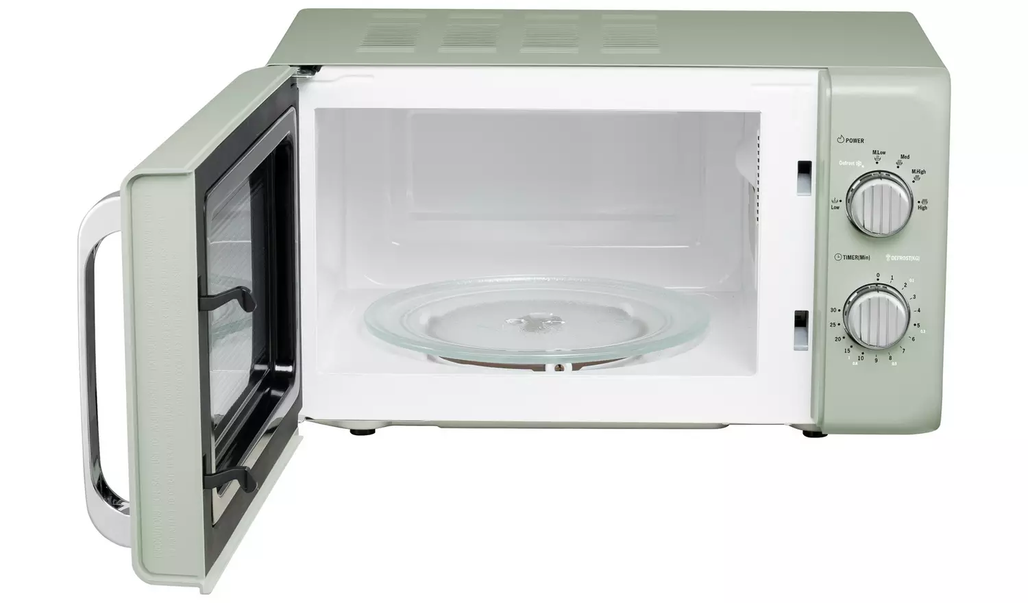 De'Longhi Argento Flora 800W Standard Microwave - Sage Green