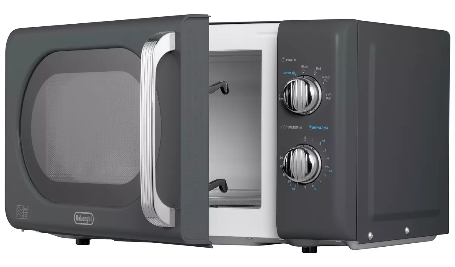 De'Longhi Argento Flora 800W Standard Microwave - Grey