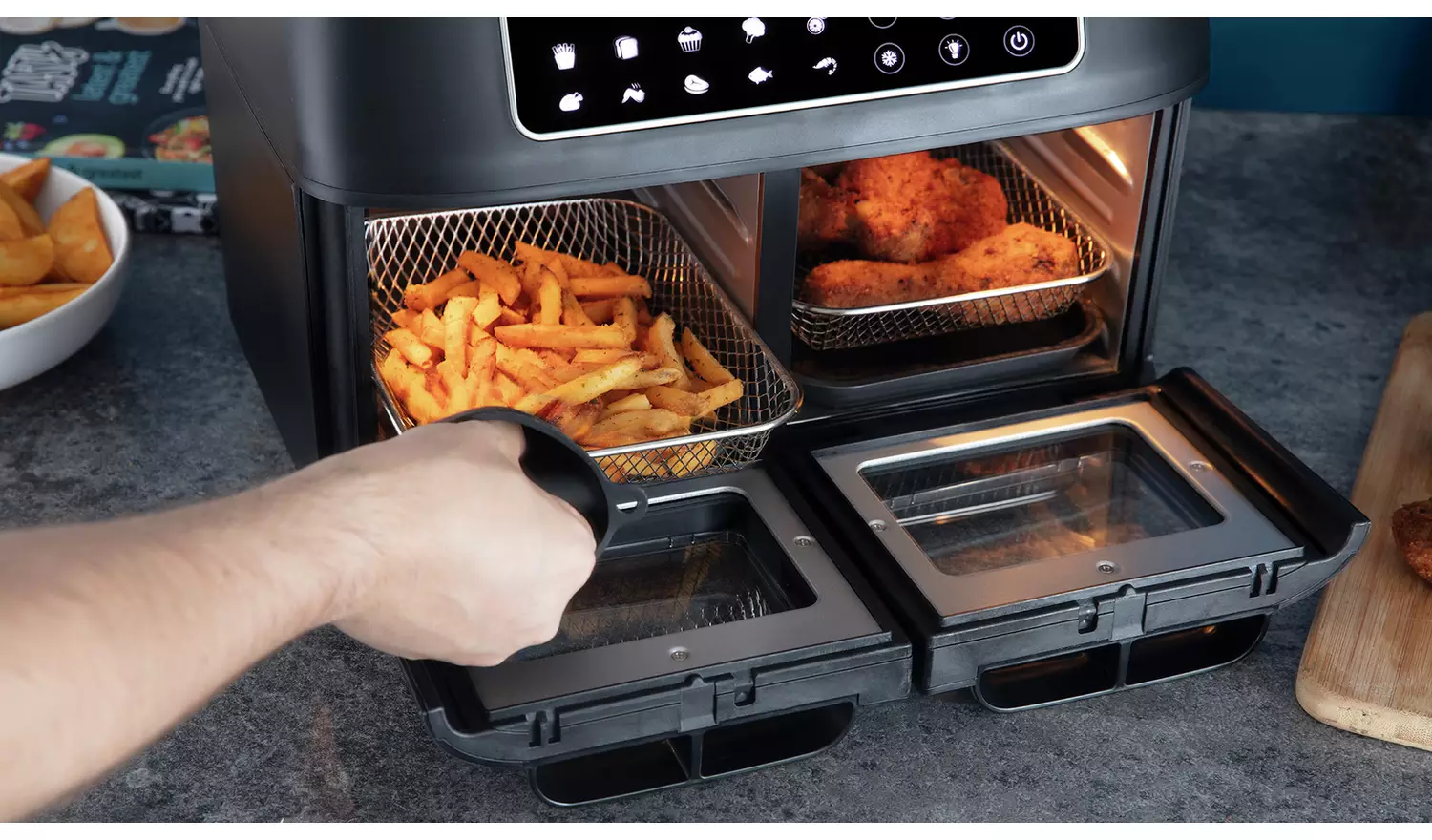 Tower T17102 Vortx Vizion 11L Dual Air Fryer Oven - Black