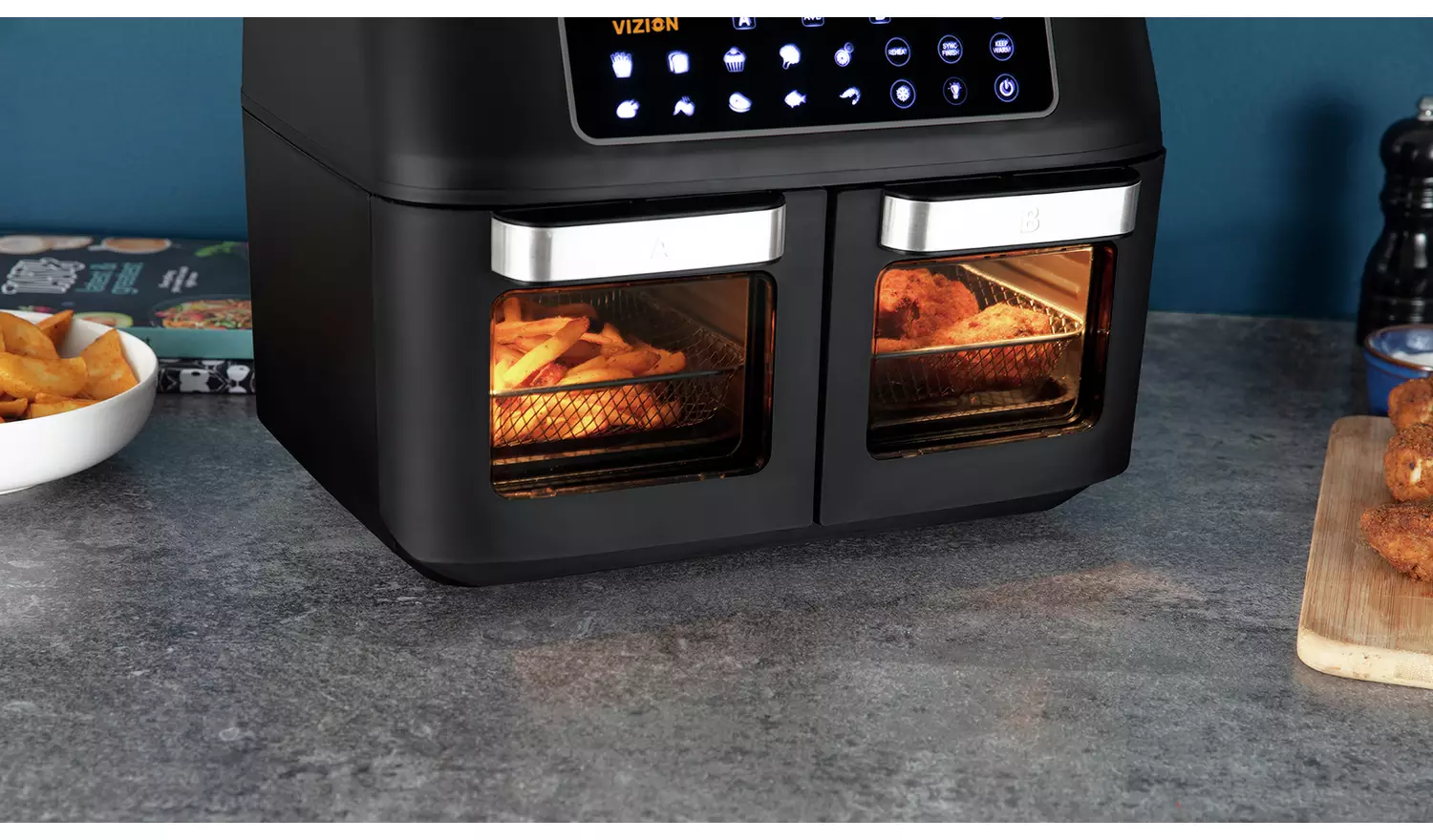 Tower T17102 Vortx Vizion 11L Dual Air Fryer Oven - Black