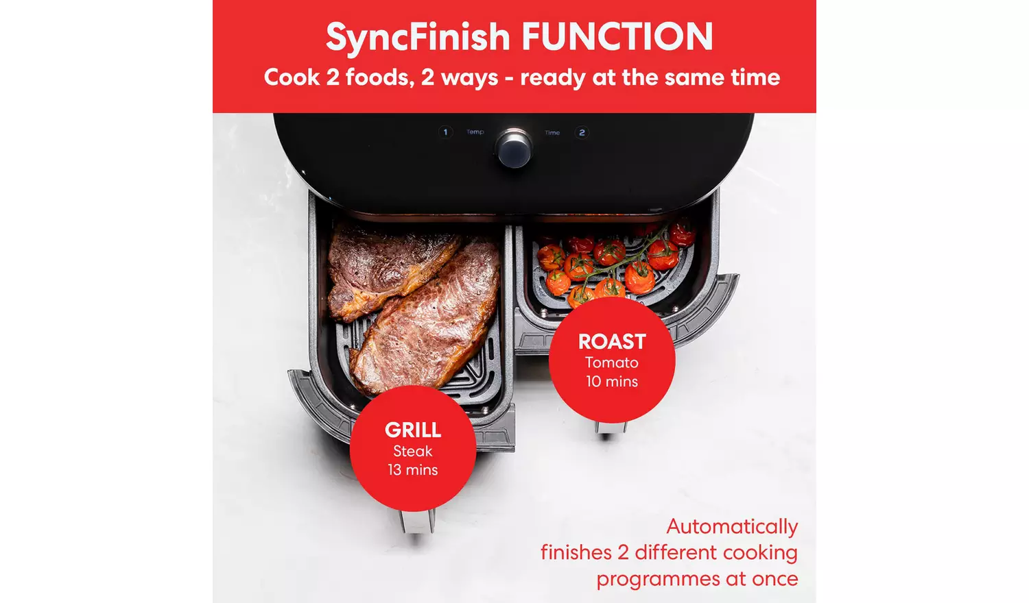 Instant Vortex ClearCook 7.6L Dual Air Fryer - Black