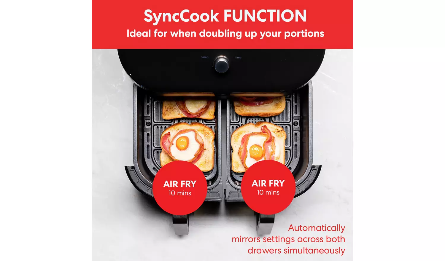 Instant Vortex ClearCook 7.6L Dual Air Fryer - Black