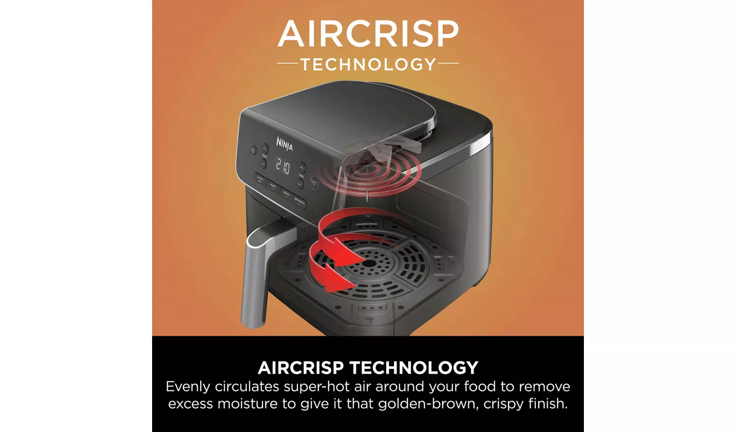 Ninja Pro AF140UK 4.7L Air Fryer - Black