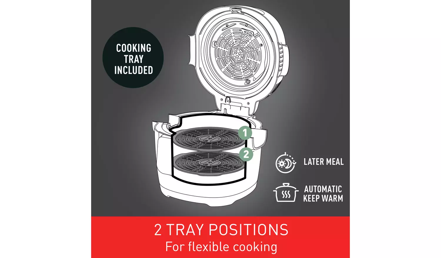 Tefal Multi cook Actifry MY7418G1 6L Air Fryer - Black
