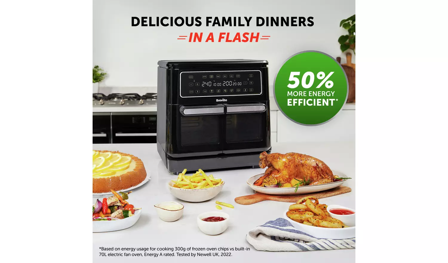 Breville VDF130 Halo Flexi 11L Dual Oven Air Fryer - Black